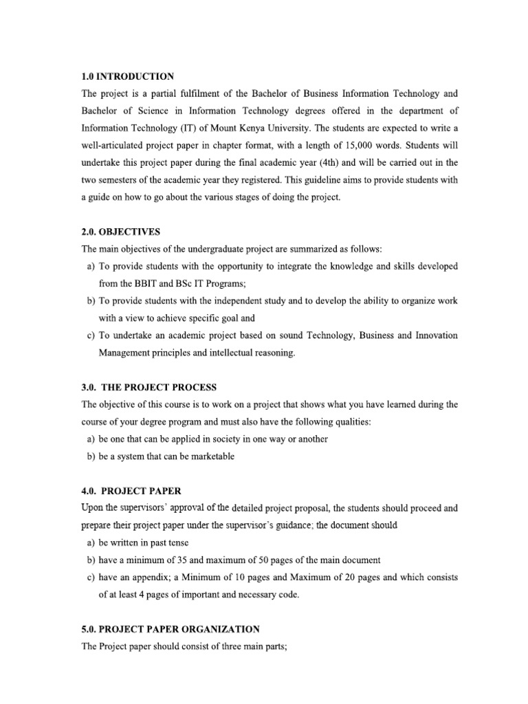 Project Paper Guidelines | PDF