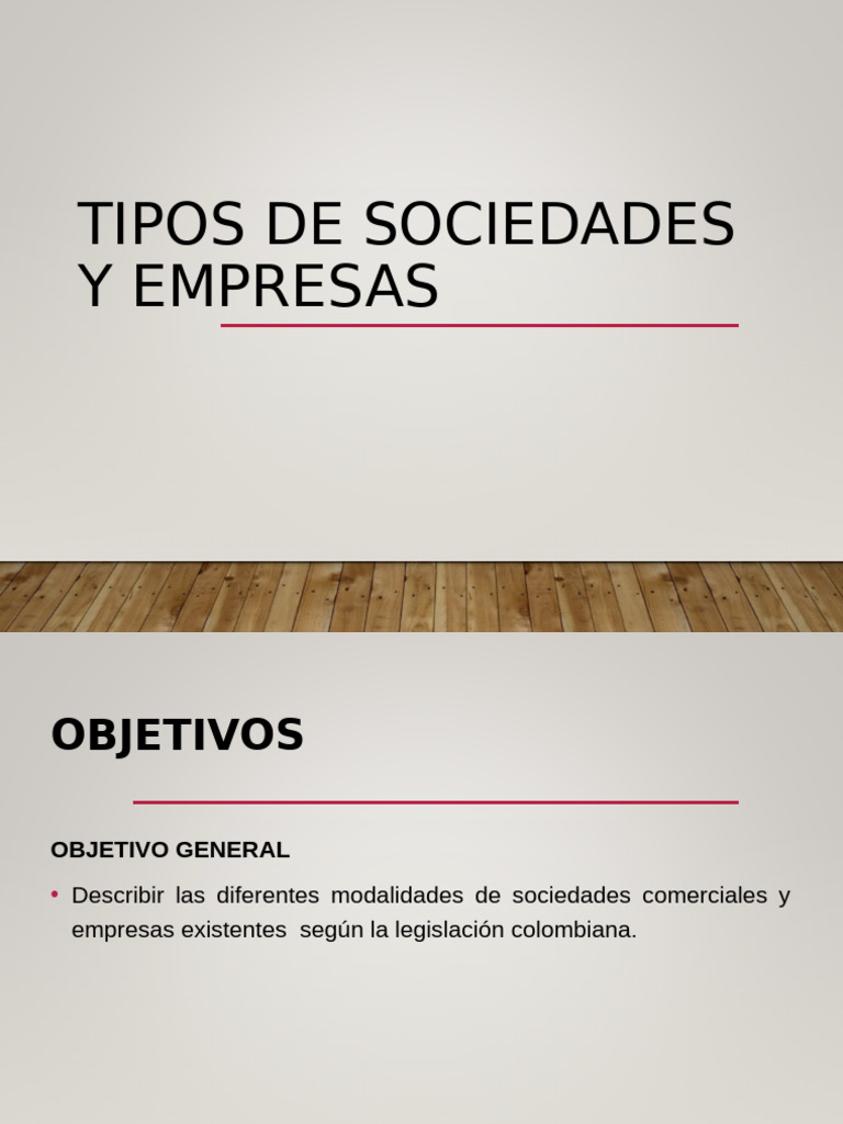 Tipos de Sociedades y Empresas en Colombia | PDF | Sociedad de ...