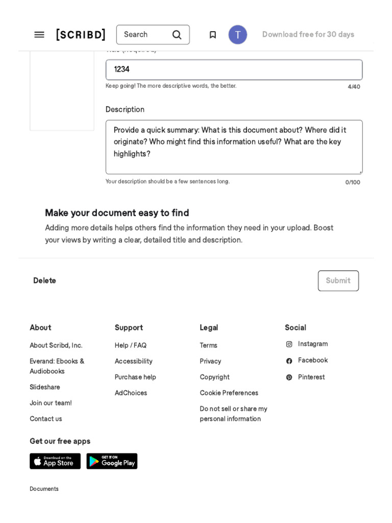 Upload A Document - Scribd | PDF