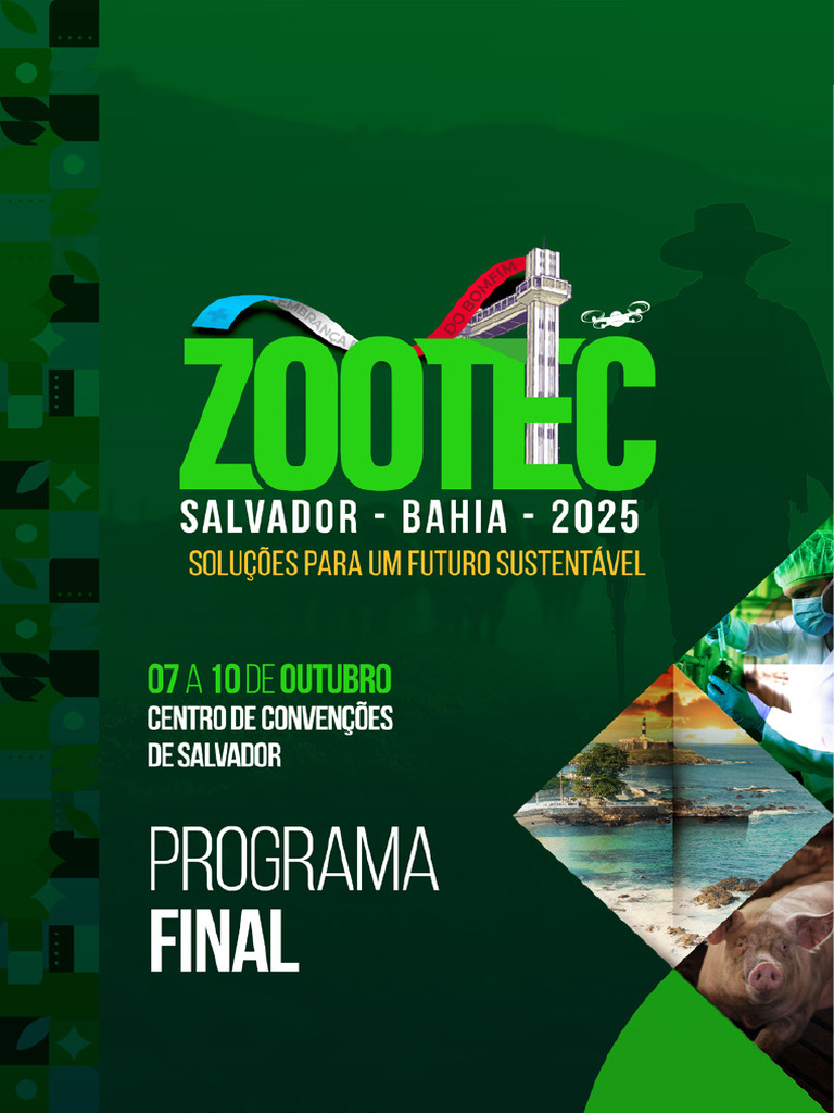 ZOOTEC 2025: Congresso de Zootecnia em Salvador | PDF | Gado | Science