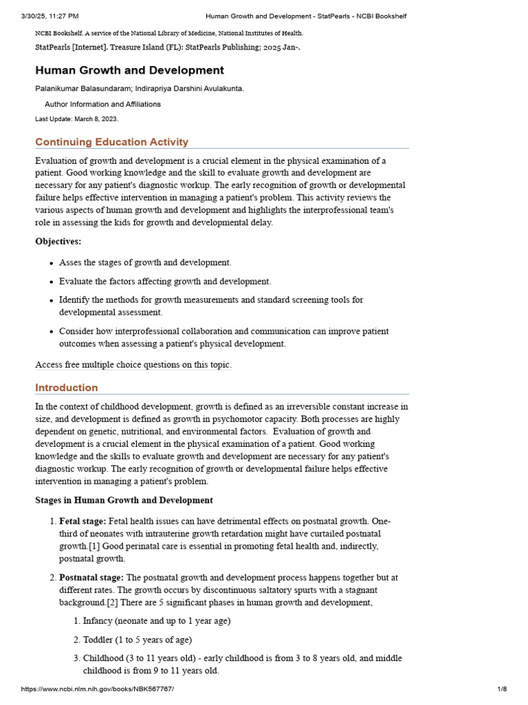 Human Growth and Development Overview | PDF | Body Mass Index