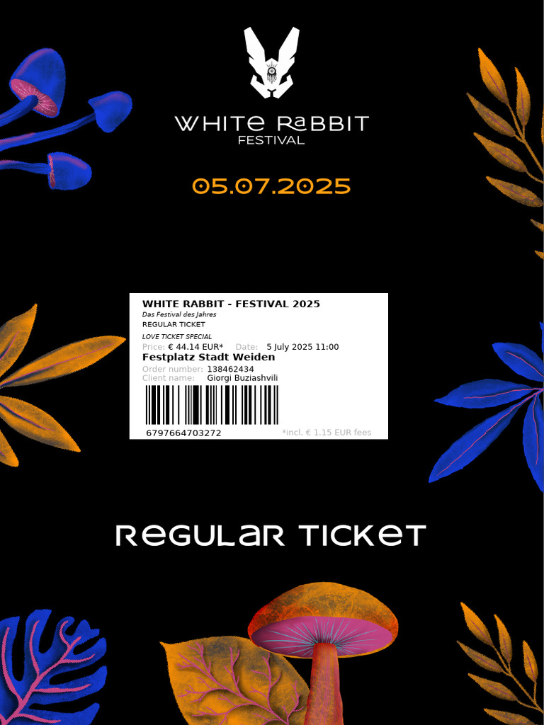 White Rabbit - Festival 2025 - Order 138462434 | PDF