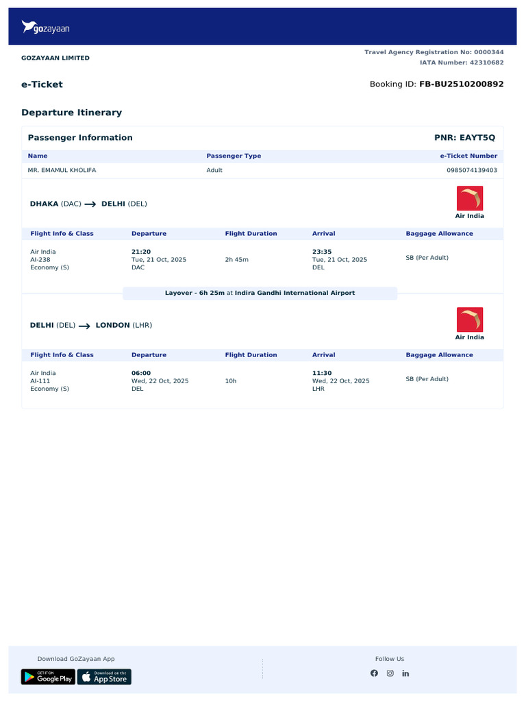 Flight Ticket | PDF | Transport