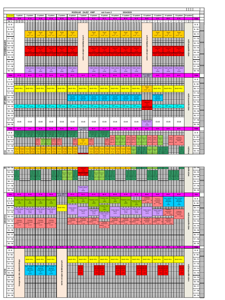 KWP Rok II Sem. 3 24 - 25 | PDF
