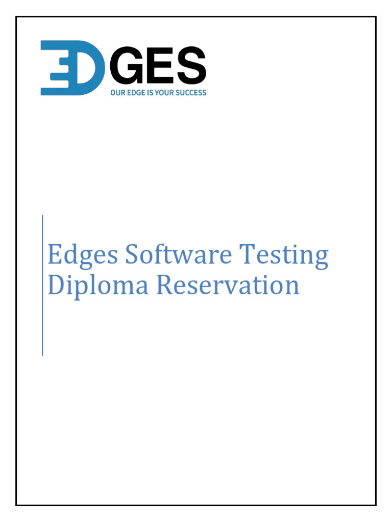 Edges Software Testing Diploma Course | PDF | Software Testing | Method ...