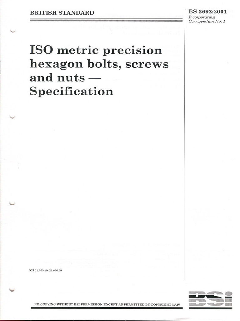 BS 3692-2001 | PDF