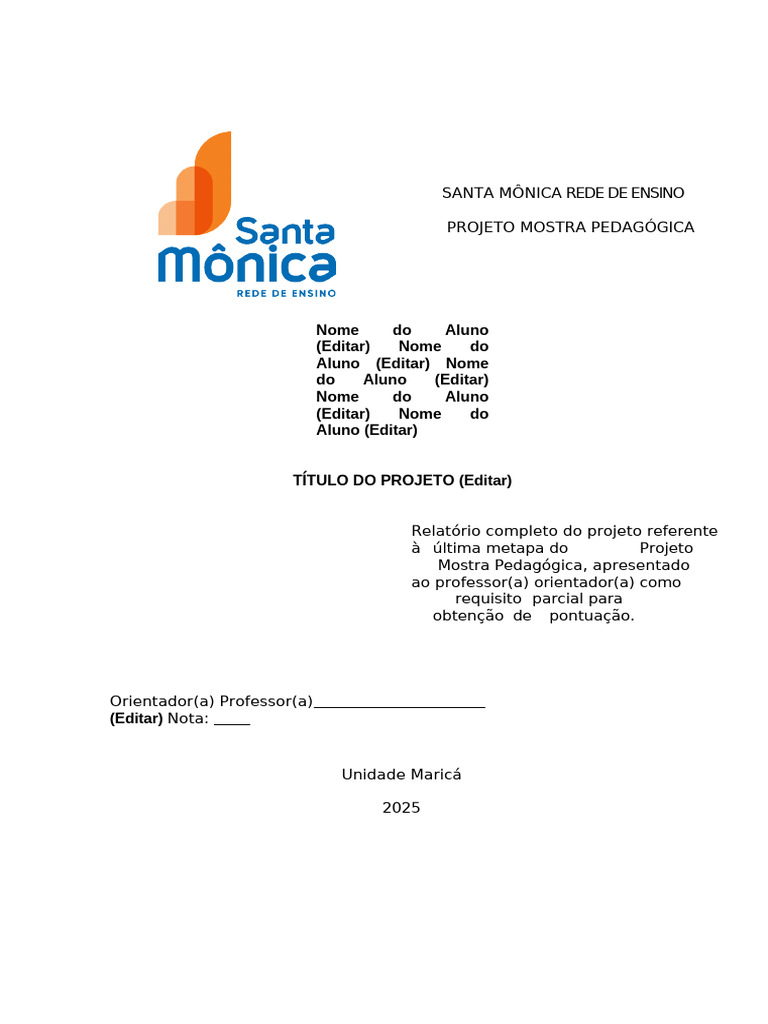 Projeto Mostra Pedagógica 2025 | PDF | Pedagogia | Abstract (resumo)