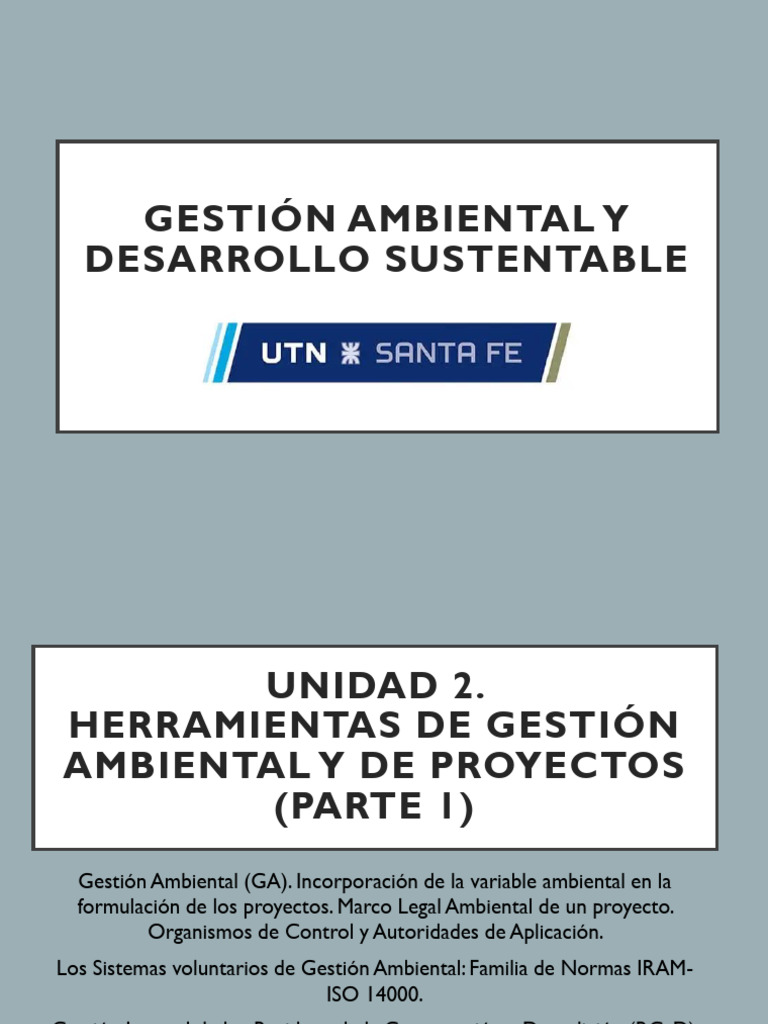 Clase 1 Unidad 2 - GAyDS | PDF | Sustentabilidad | Entorno natural