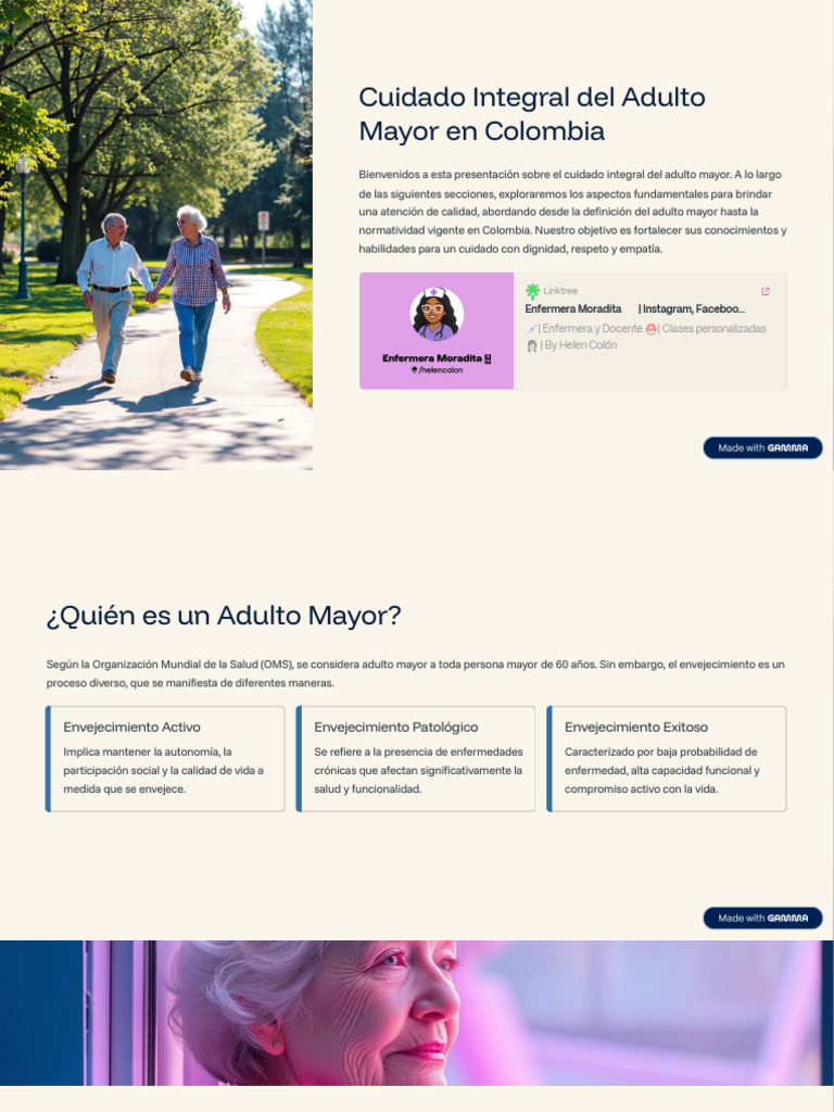 Cuidado Integral del Adulto Mayor en Colombia | PDF | Vejez | Adultos