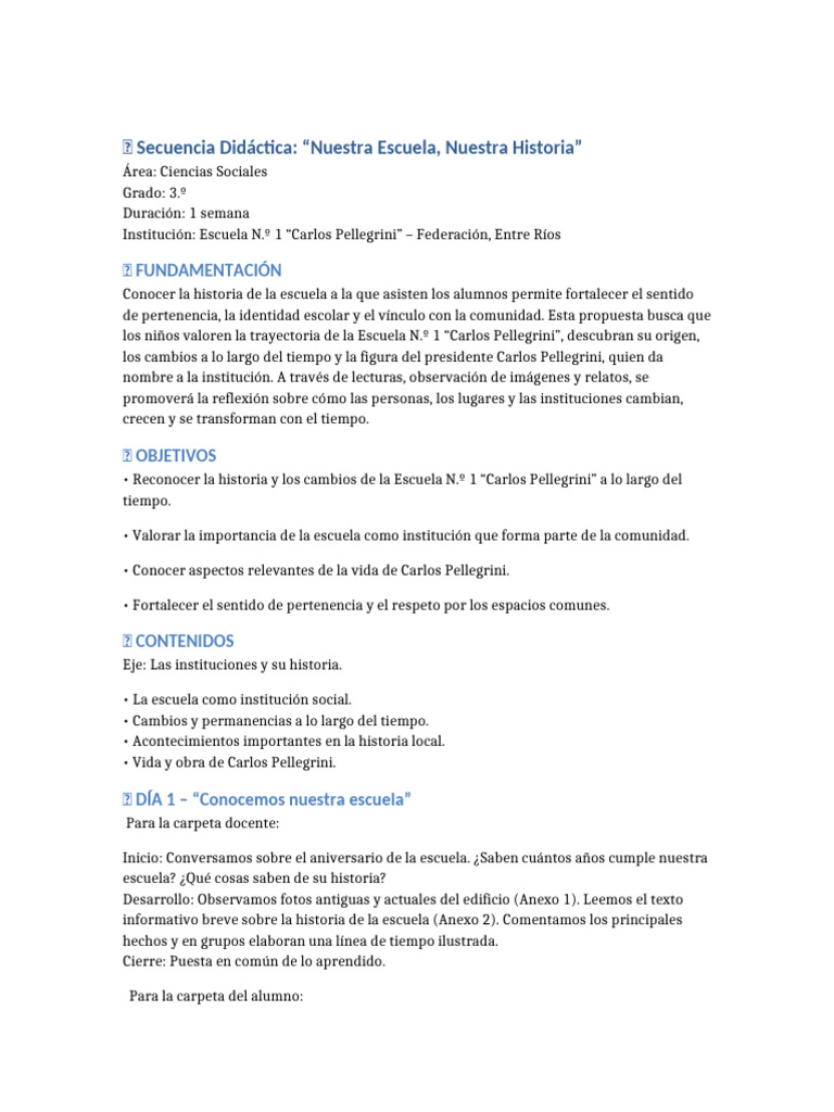 Historia de la Escuela N.º 1 Pellegrini | PDF | Escuelas
