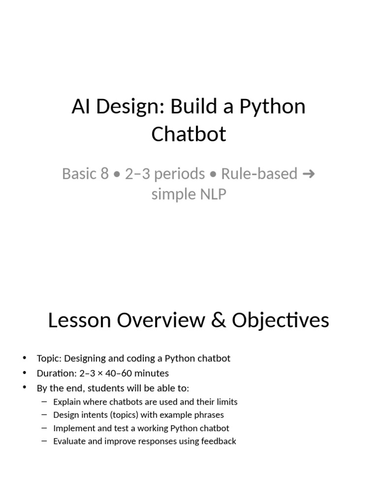 Rule-Based Python Chatbot Design | PDF | Artificial Intelligence ...