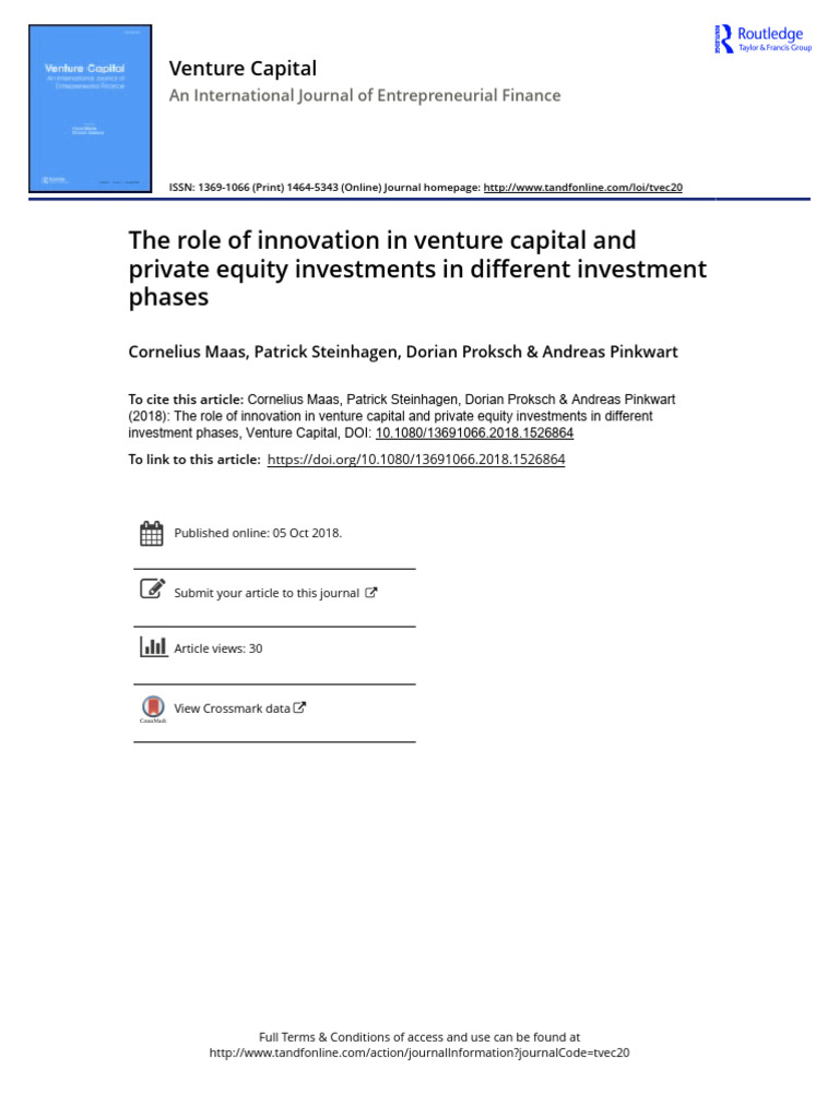 Innovation's Impact on Venture Capital | PDF | Venture Capital ...
