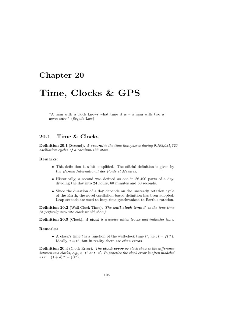 Timekeeping: Clocks, Errors, and Sync | PDF | Global Positioning System ...