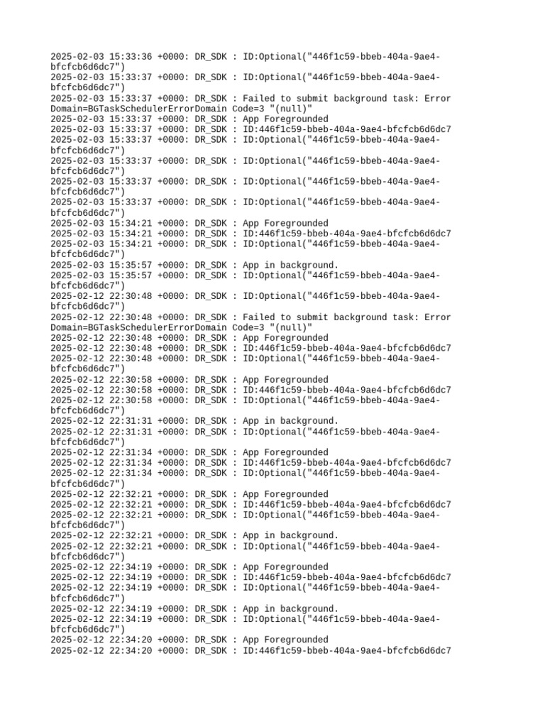 DR_SDK Background Task Errors | PDF