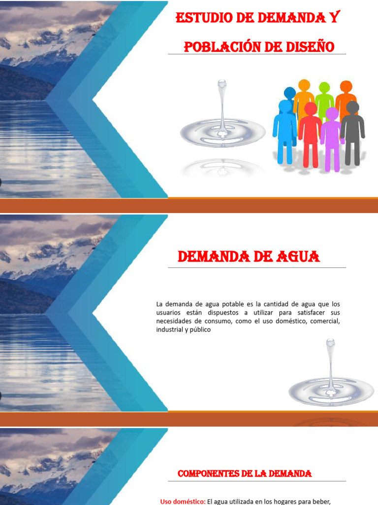 Estudio de Demanda y Población de Agua | PDF | Agua | Alcantarillado