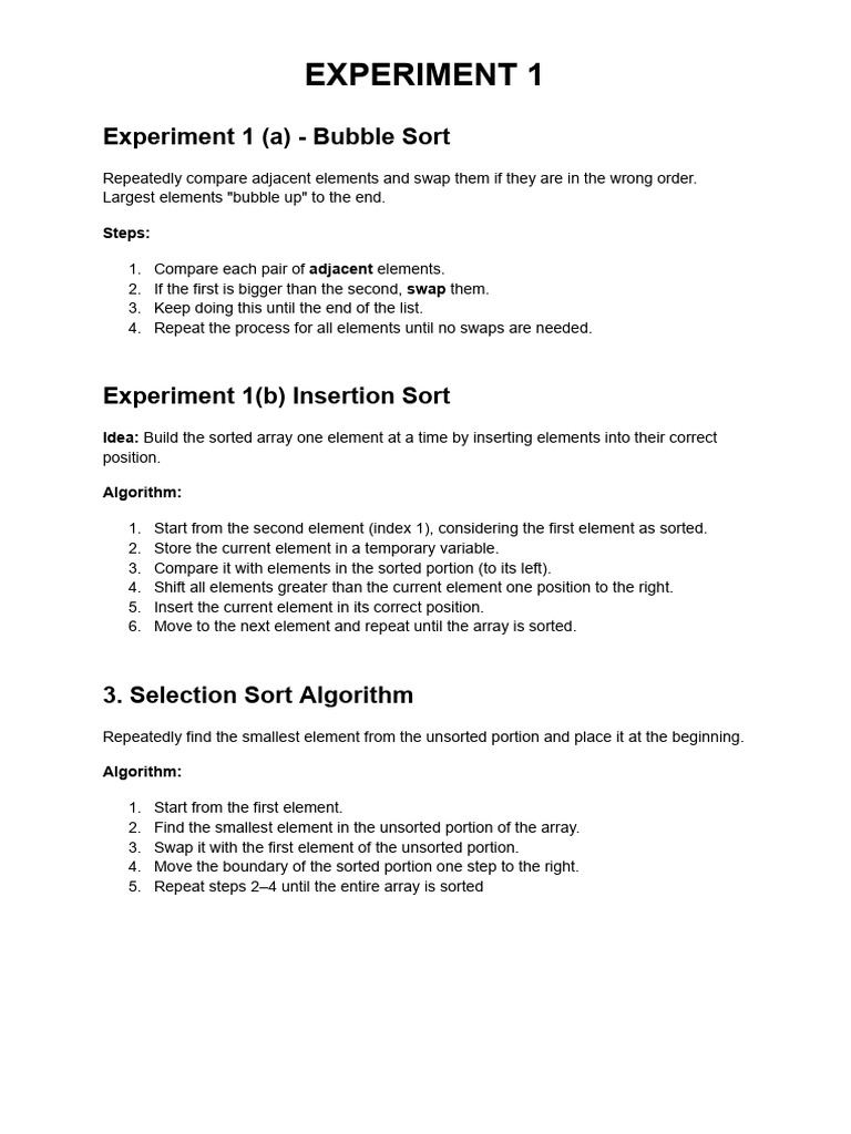 Sorting and Searching Algorithms Guide | PDF | Queue (Abstract Data ...