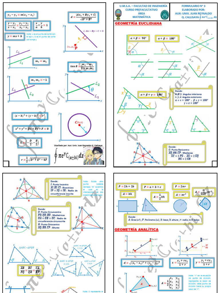 Geometría Euclidiana y Analítica | PDF | Triángulo | Geometría del ...