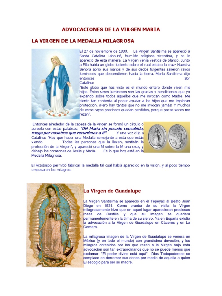 Advocaciones de La Virgen Maria Mariología anglicana Espiritualidad catolica