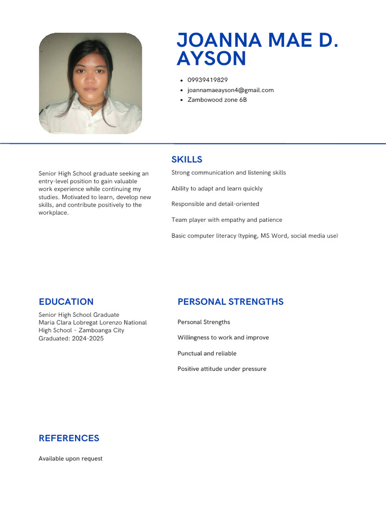 Entry-Level Resume for Joanna Mae Aysón | PDF