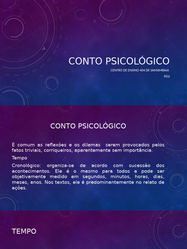 Estrutura do Conto Psicológico | PDF