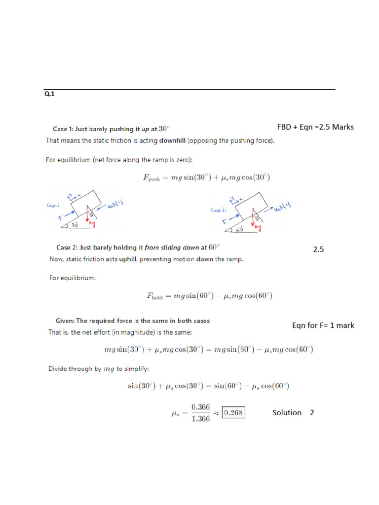 BITS Pilani ME F211 Midsem Exam 2025 | PDF