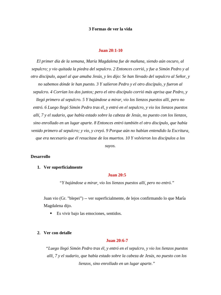 3 Formas de Ver La Vida | PDF