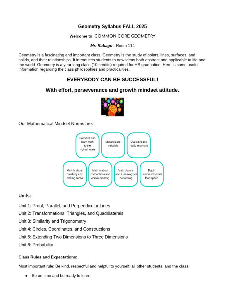 MR.+R+ +geometry+ +syllabus+25 26 | PDF | Geometry