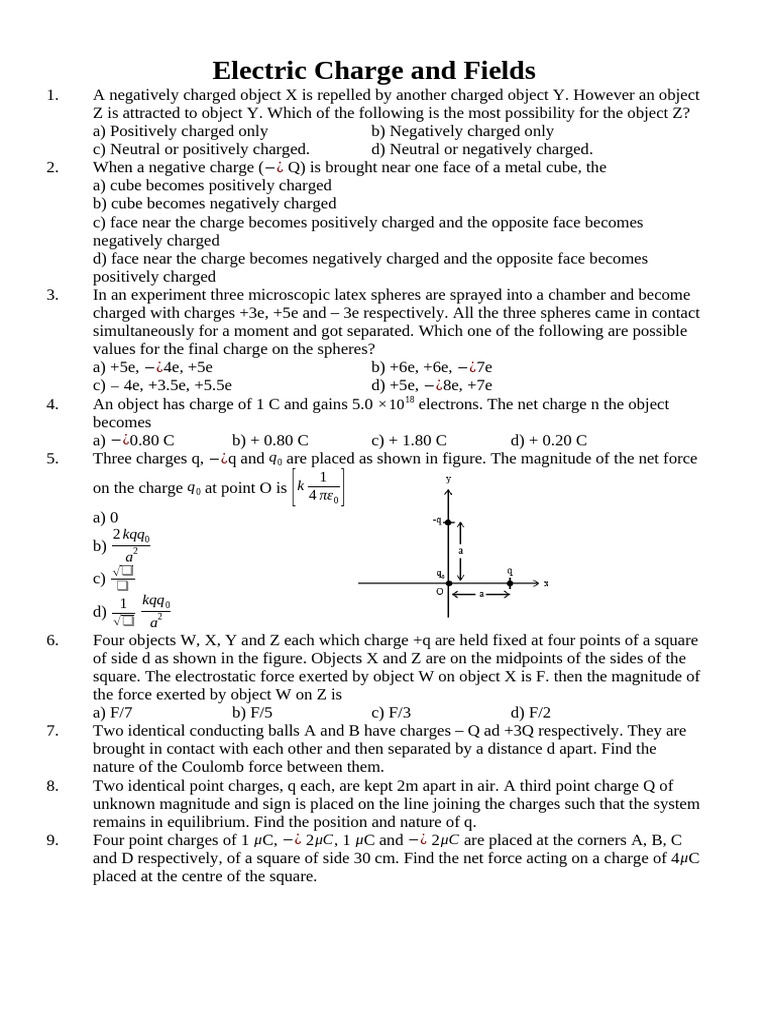 Understanding Electric Charges and Fields | PDF | Electric Field ...