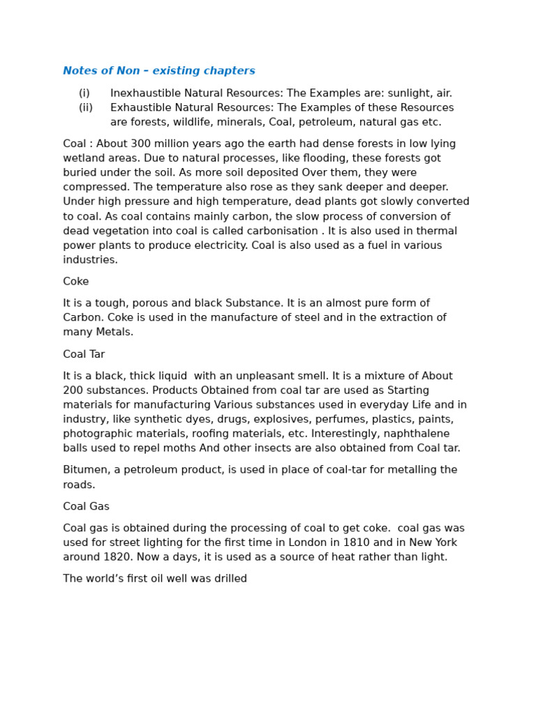 Notes | PDF | Coal | Coke (Fuel)