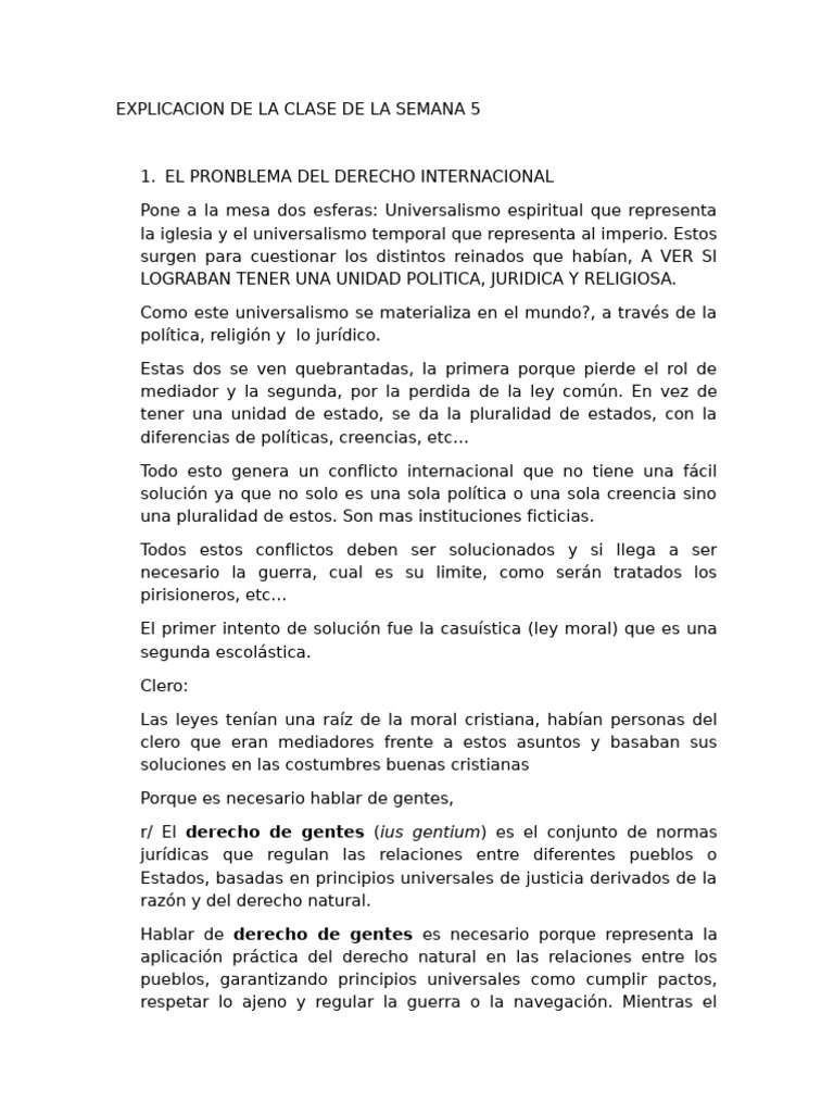 Explicacion de La Clase de La Semana 5 | PDF | La Ley natural | Moralidad