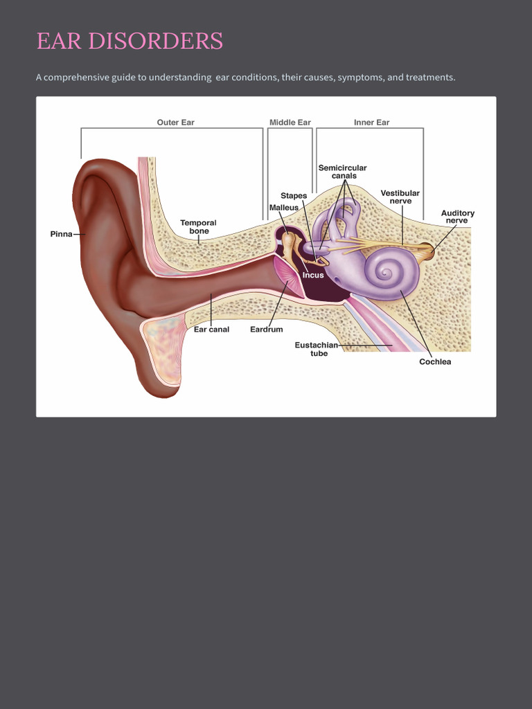 Ear Disorders: A Comprehensive Guide To Understanding Ear Conditions ...