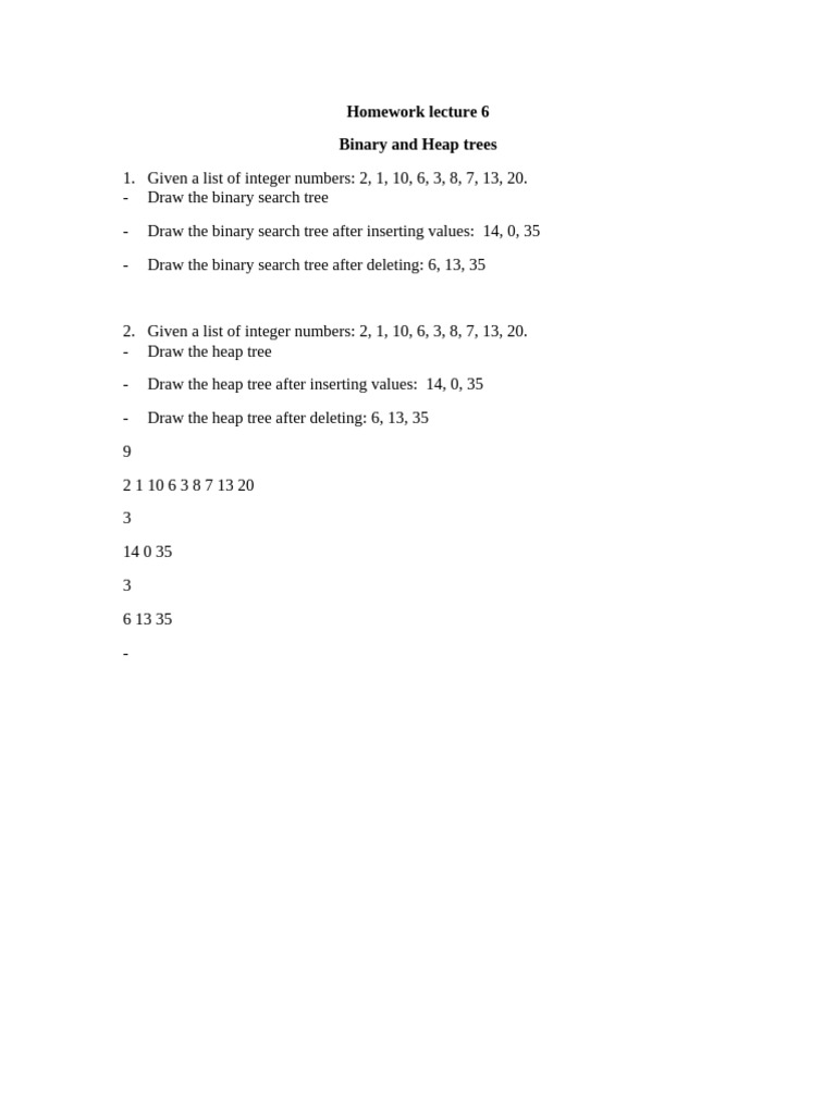 Lect 6 Assignments | PDF