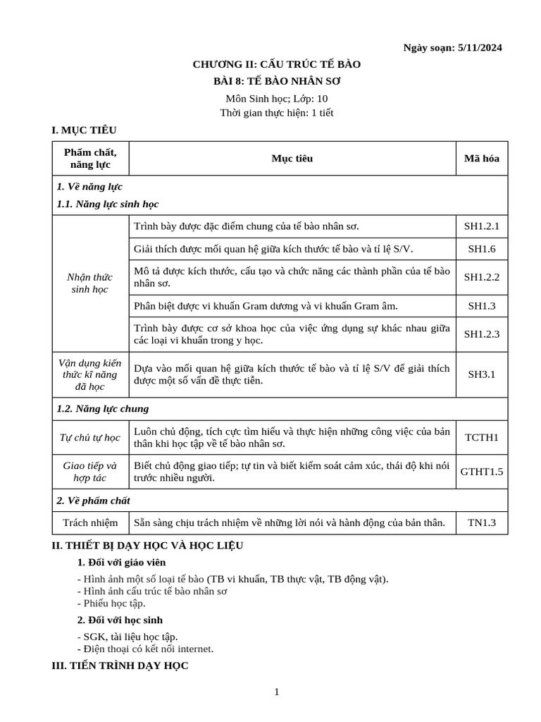 KHBD - SGK - SH10 - Bai 8 | PDF