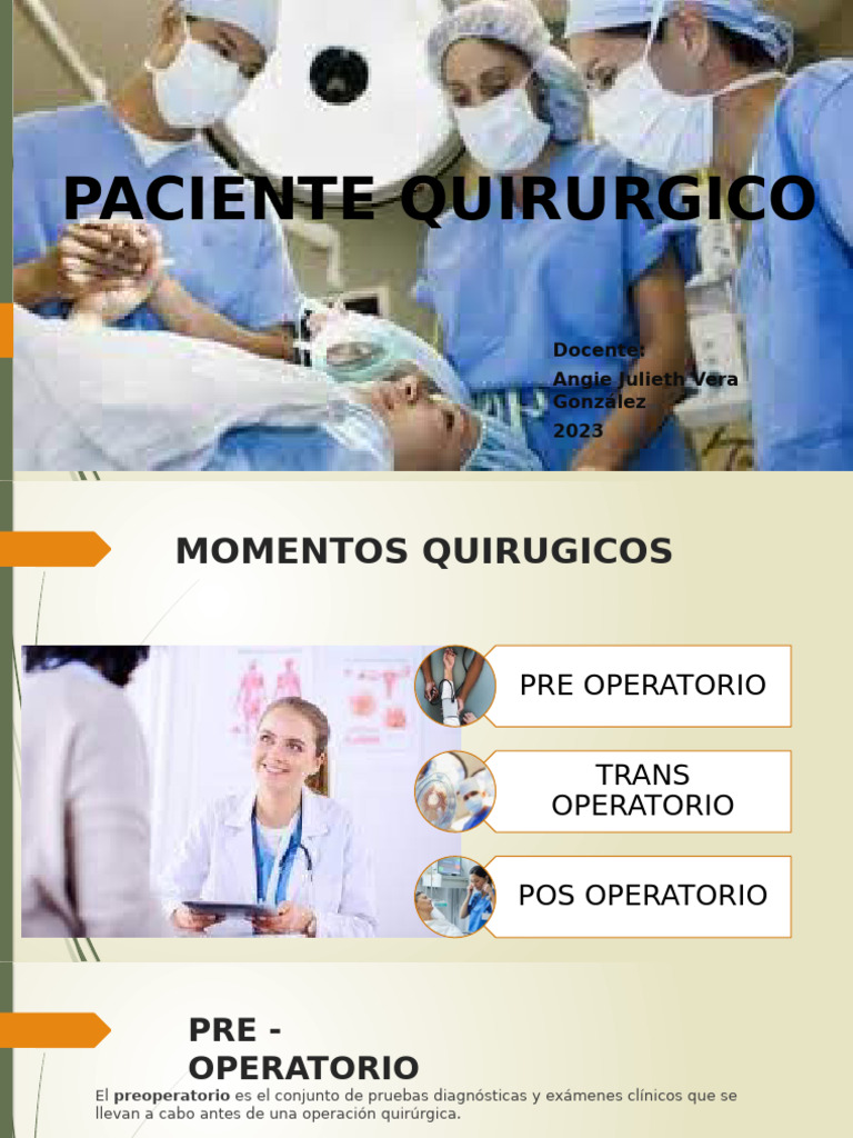 Cuidados en el Preoperatorio Quirúrgico | PDF | Enfermedades y ...