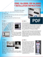 Vac-Alert Model Va-2000L or Va-2000S: Drill and Tap Installation Instructions