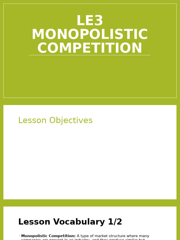 Understanding Monopolistic Competition | PDF | Monopoly | Profit ...