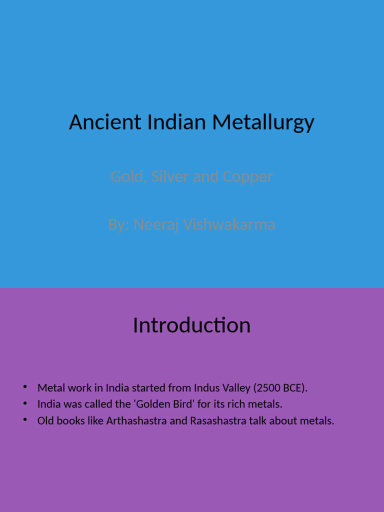 Ancient Indian Metallurgy Modern Pdf