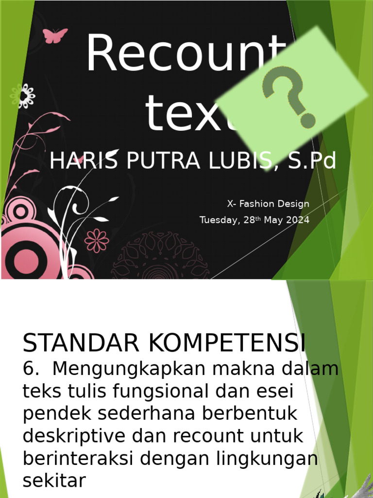 Understanding Recount Text Structure | PDF | Grammar | Syntax