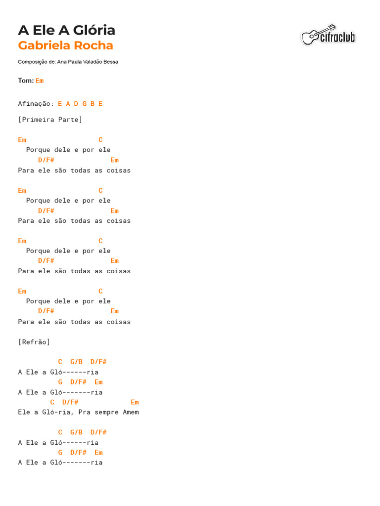 Letra da Música 