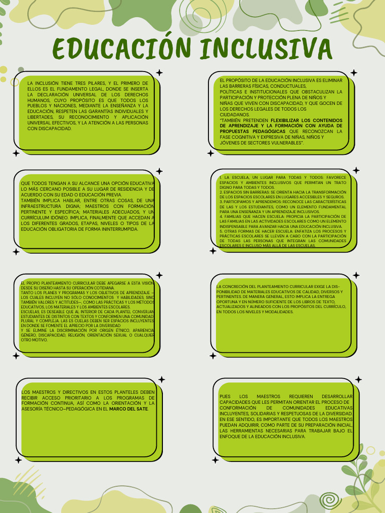 Educación Inclusiva: Principios y Prácticas | PDF | Plan de estudios ...