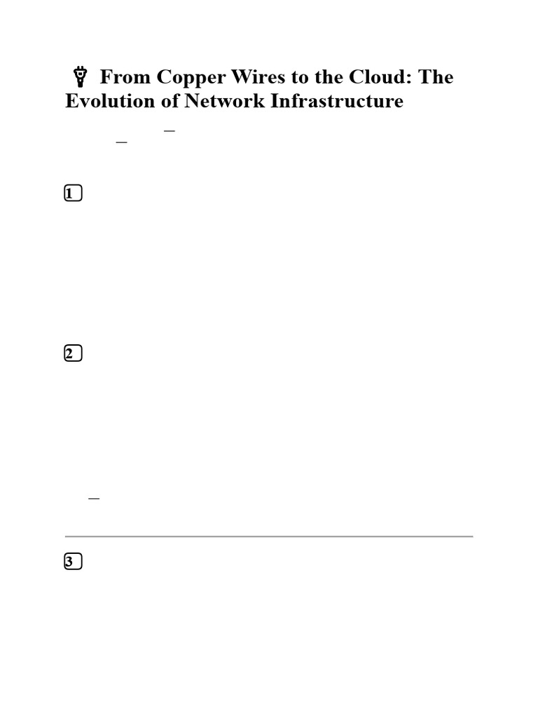 The Evolution of Network Infrastructure | PDF | Computer Network | Ethernet
