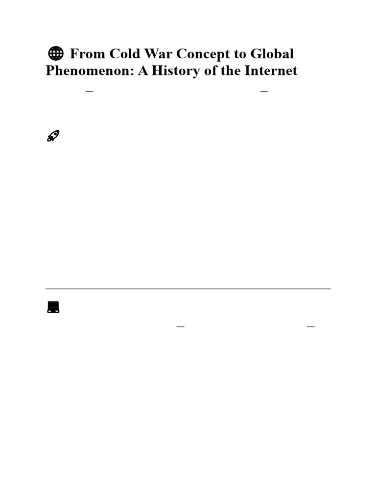 History of the Internet Evolution | PDF | World Wide Web | Internet & Web