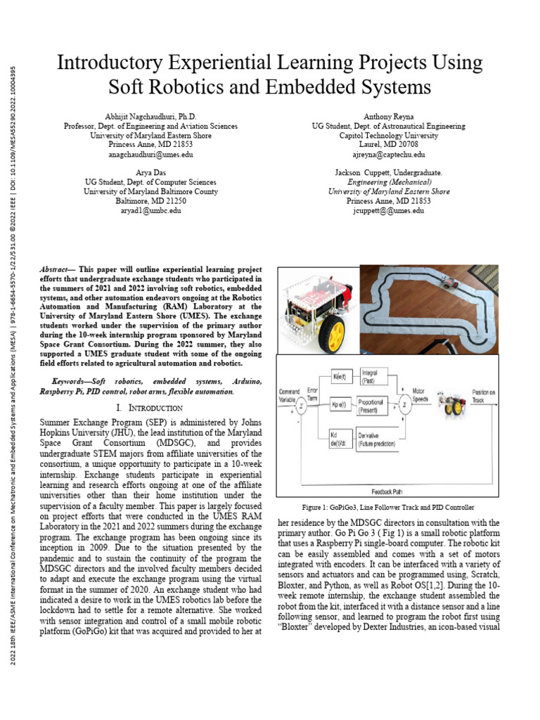 Experiential Learning in Soft Robotics | PDF