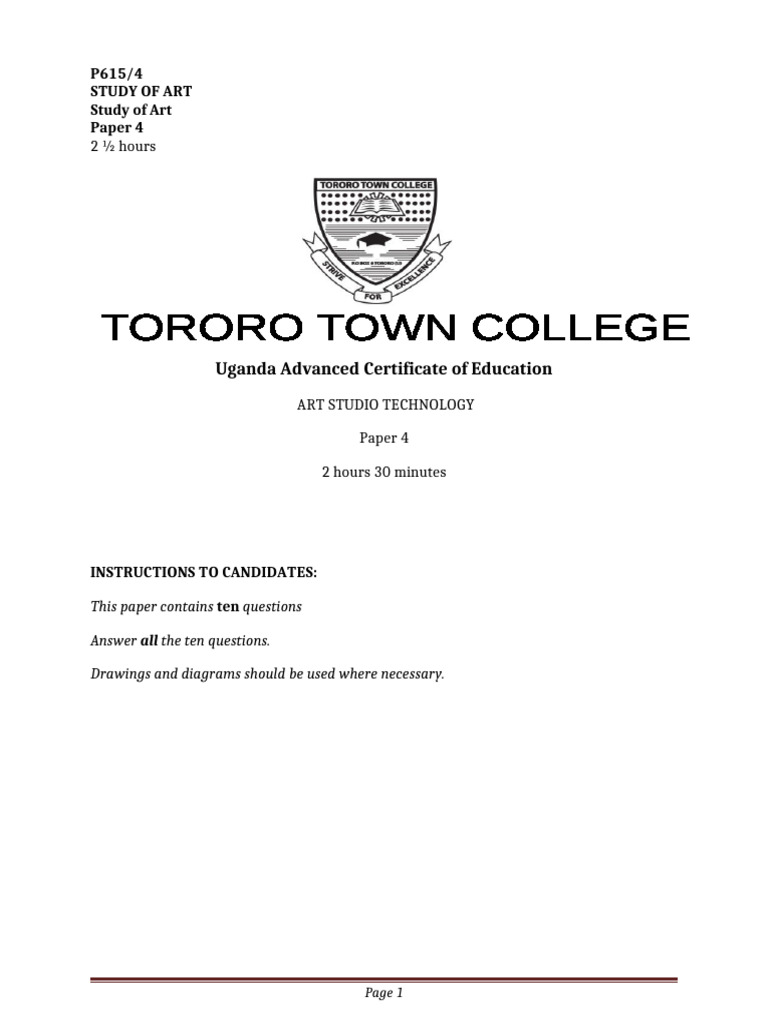 Art Studio Technology Exam Guide | PDF