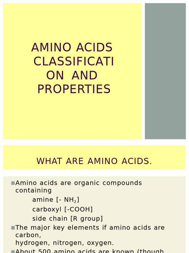 Amino Acid Classification | PDF | Amino Acid | Acid