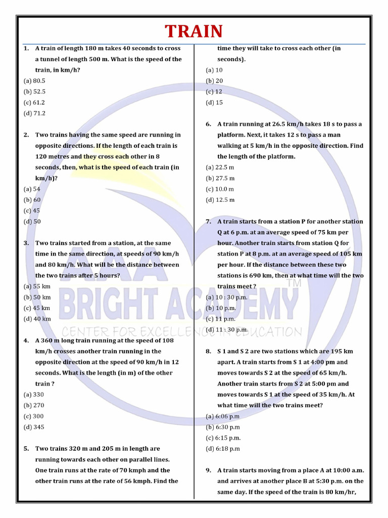 Train | PDF
