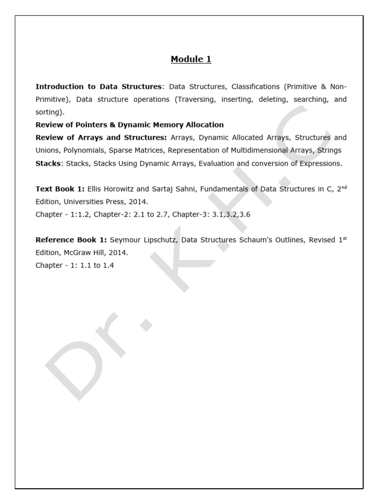 Data Structures Overview and Operations | PDF | Pointer (Computer ...