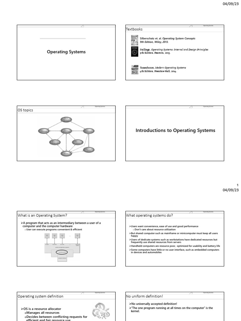 Chapter 1 OS Overview (1) | PDF | Operating System | Virtualization