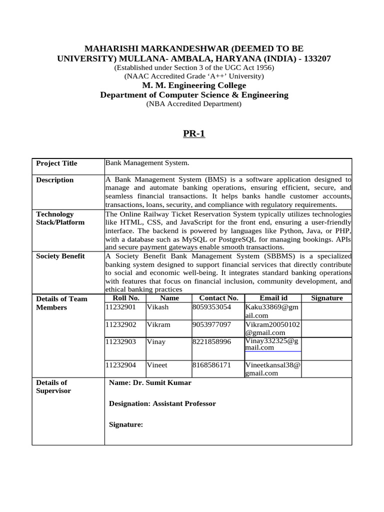 One - Page Document Format | PDF | Banks | Computer Programming