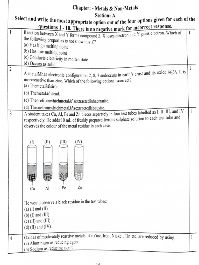 Metals and Non Metals (Musabbir Sir) | PDF | Metals | Iron
